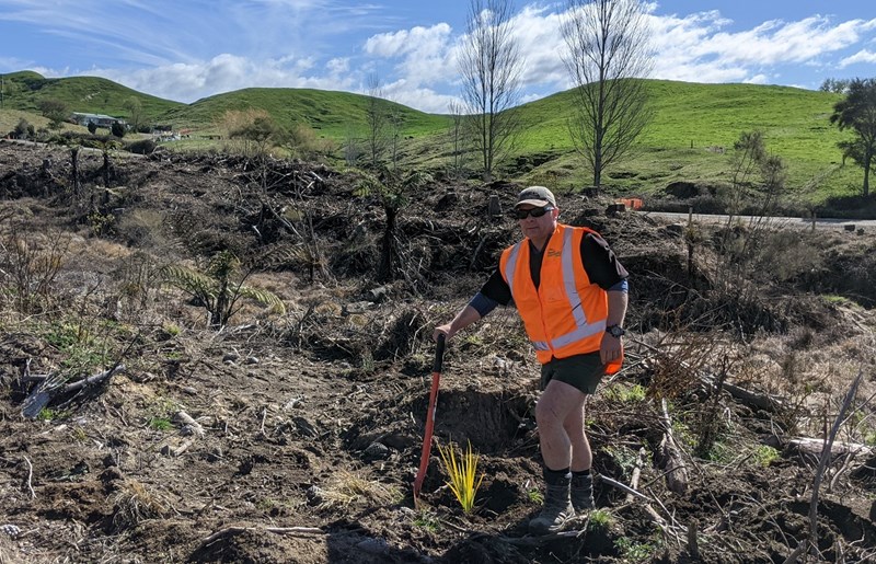 Andy Fleming Assisting With Native Planting At Lakeview Forest