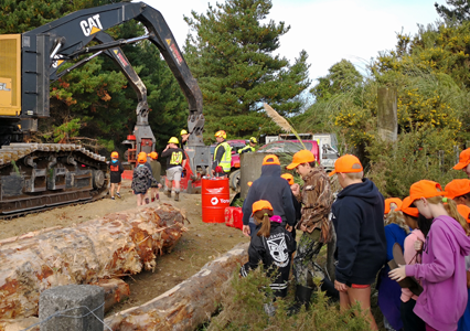 Te Pohue Students On Site 426X300px